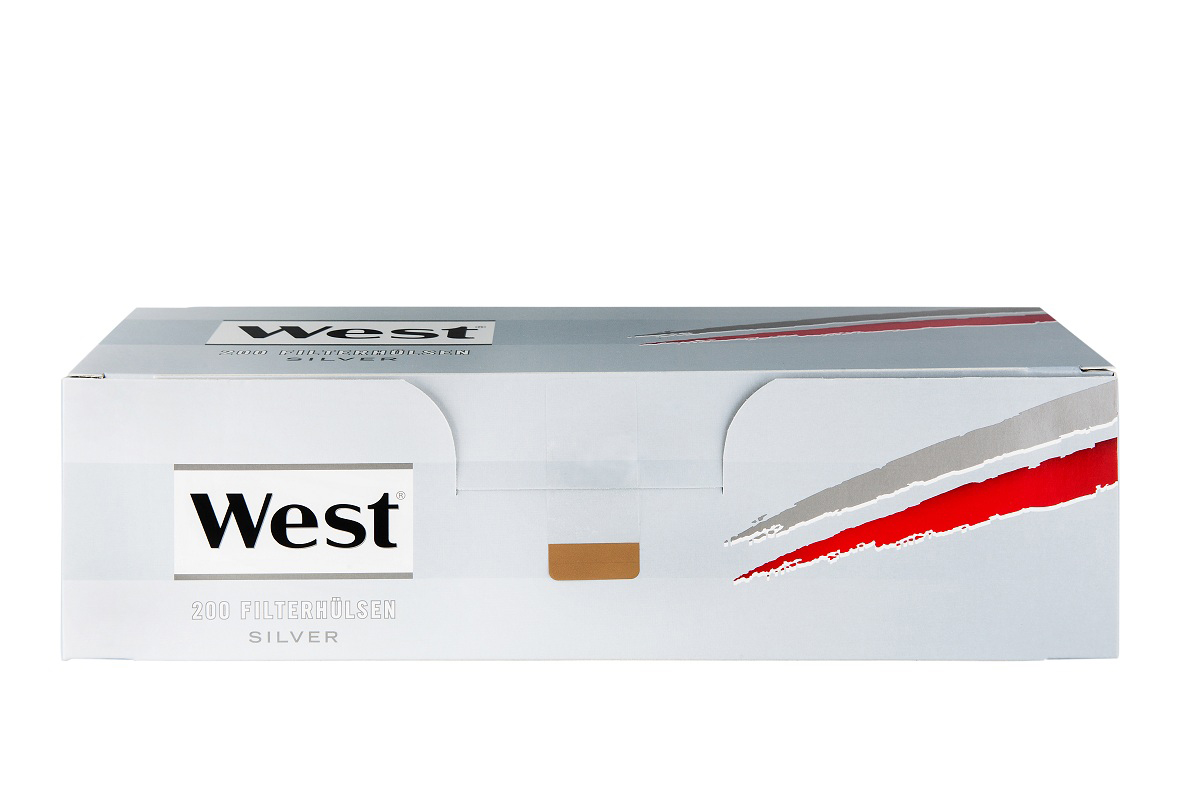 West Silber Zigarettenhülsen 200er 
