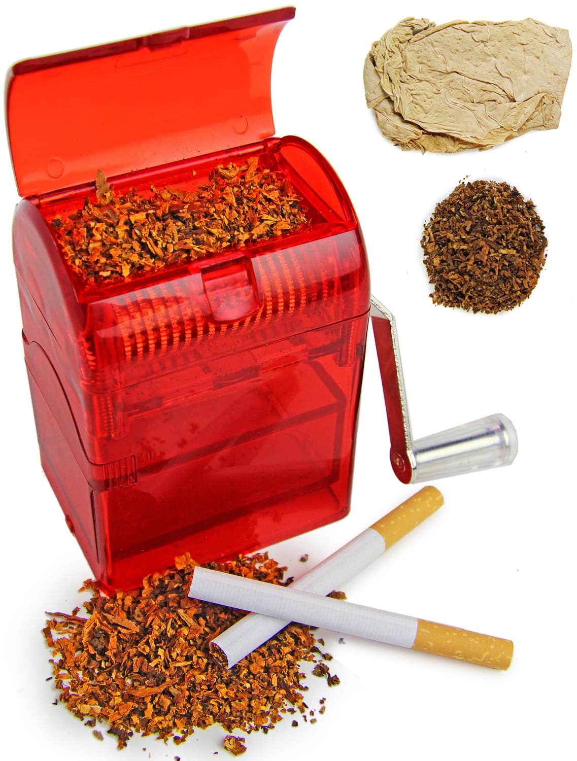 Tabakschredder für Tabakblätter Rot