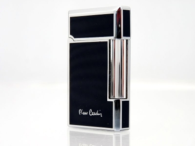 Pierre Cardin Luxus Feuerzeug Paris Silver Blue